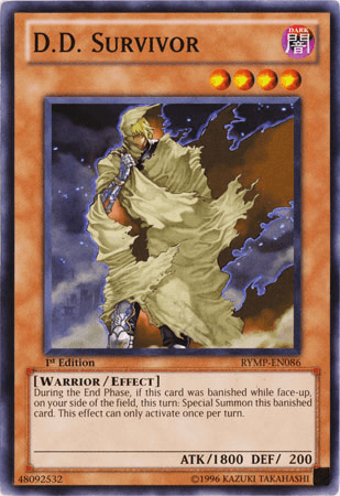 1st Edition, Common, Dark, Effect Monster, Ra Yellow Mega Pack, Unlimited, Warrior D.D. Survivor [RYMP-EN086] Common - Trading Card World