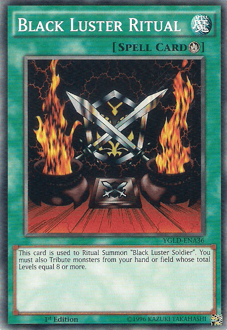1st Edition, Common, King of Games: Yugi's Legendary Decks, Ritual Monster, Spell, Unlimited Black Luster Ritual [YGLD-ENA36] Common - Trading Card World