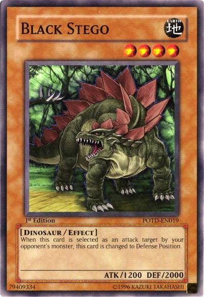 1st Edition, Common, Dinosaur, Earth, Effect Monster, Power of the Duelist, Unlimited Black Stego [POTD-EN019] Common - Trading Card World