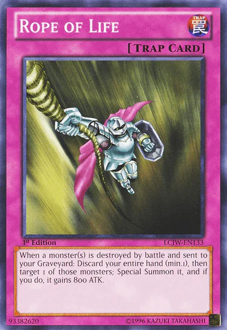 1st Edition, Common, Legendary Collection 4: Joey's World, Normal Trap, Trap Rope of Life [LCJW-EN133] Common - Trading Card World