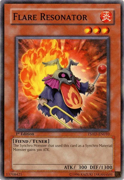 1st Edition, Common, Fiend, Fire, The Shining Darkness, Tuner Monster, Unlimited Flare Resonator [TSHD-EN010] Common - Trading Card World