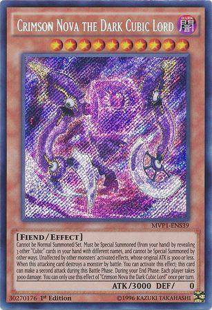 1st Edition, Dark, Effect Monster, Fiend, Secret Rare, The Dark Side of Dimensions Movie Pack: Secret Edition Crimson Nova the Dark Cubic Lord [MVP1-ENS39] Secret Rare - Trading Card World
