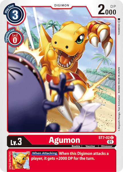 Common, Digimon, Dinosaur, Red, Rookie, ST7-02, Starter Deck: Gallantmon, Vaccine Agumon [ST7-02] [Starter Deck: Gallantmon] - Trading Card World