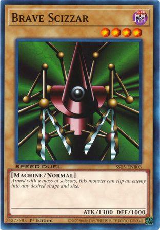 1st Edition, Common, Dark, Machine, Normal Monster, Speed Duel: Twisted Nightmares Brave Scizzar [SS05-ENB03] Common - Trading Card World