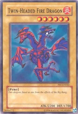 Common, Fire, Normal Monster, Pharaoh's Servant, Pyro, Unlimited Twin-Headed Fire Dragon [PSV-EN042] Common - Trading Card World