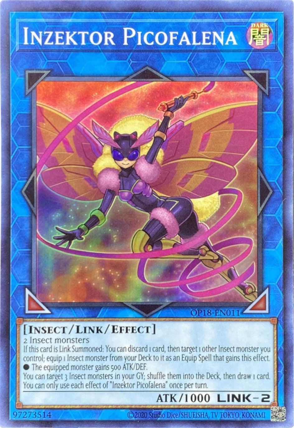 Dark, Insect, Link/Effect Monster, OTS Tournament Pack 18, Super Rare, Unlimited Inzektor Picofalena [OP18-EN011] Super Rare - Trading Card World