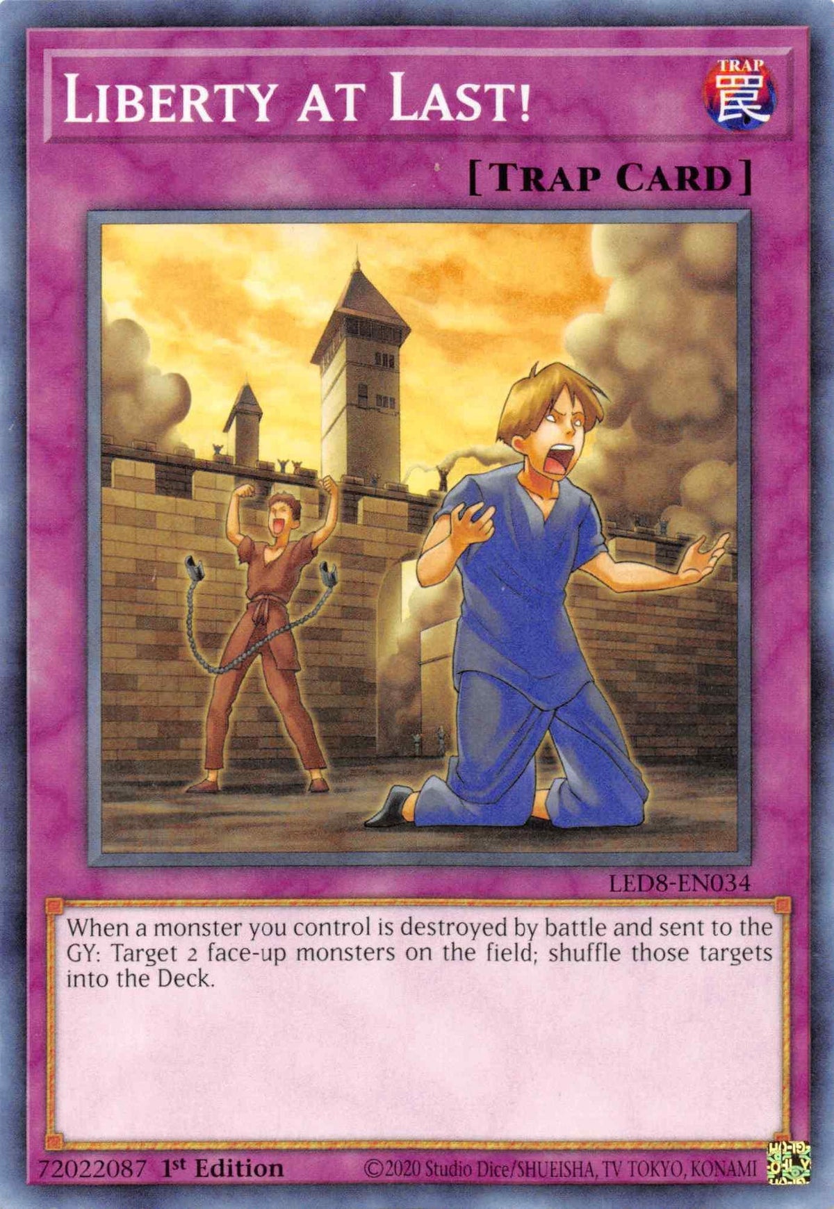 1st Edition, Common, Legendary Duelists: Synchro Storm, Normal Trap, Trap Liberty at Last! [LED8-EN034] Common - Trading Card World
