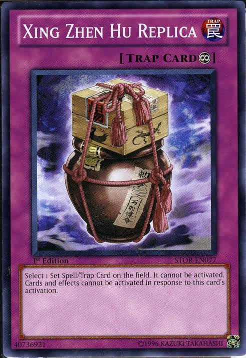 1st Edition, Common, Continuous Trap, Storm of Ragnarok, Trap, Unlimited Xing Zhen Hu Replica [STOR-EN077] Common - Trading Card World