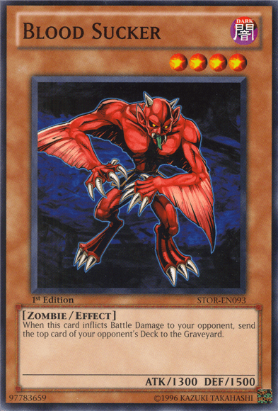 1st Edition, Common, Dark, Effect Monster, Storm of Ragnarok, Unlimited, Zombie Blood Sucker [STOR-EN093] Common - Trading Card World