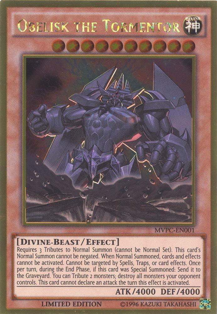 Divine, Divine-Beast, Effect Monster, Gold Rare, Limited, The Dark Side of Dimensions Movie Pack: Gold Edition Obelisk the Tormentor (DVD Promo) [MVPC-EN001] Gold Rare - Trading Card World
