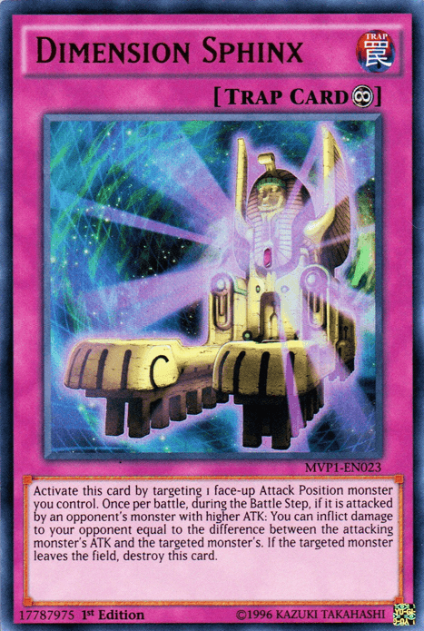 1st Edition, Continuous Trap, The Dark Side of Dimensions Movie Pack, Trap, Ultra Rare, Unlimited Dimension Sphinx [MVP1-EN023] Ultra Rare - Trading Card World
