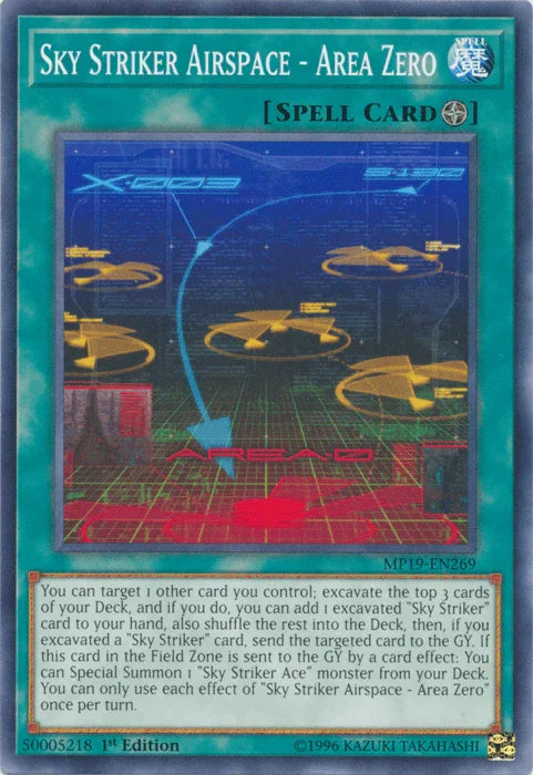 1st Edition, 2019 Gold Sarcophagus Tin Mega Pack, Common, Field Spell, Spell, Unlimited Sky Striker Airspace - Area Zero [MP19-EN269] Common - Trading Card World