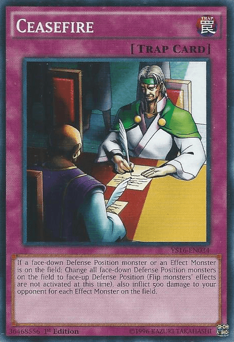 1st Edition, Common, Normal Trap, Starter Deck: Yuya, Trap Ceasefire [YS16-EN034] Common - Trading Card World