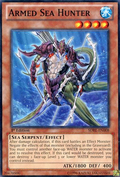 1st Edition, Common, Effect Monster, Sea Serpent, Structure Deck: Realm of the Sea Emperor, Water Armed Sea Hunter [SDRE-EN008] Common - Trading Card World