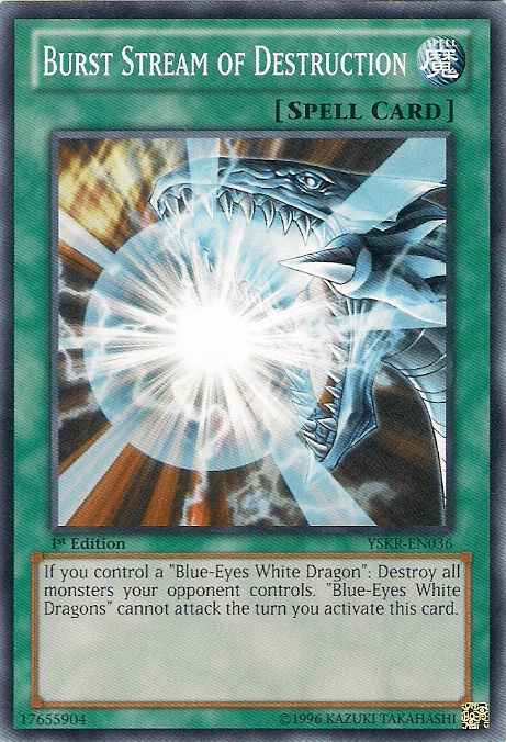 1st Edition, Common, Normal Spell, Spell, Starter Deck: Kaiba Reloaded, Unlimited Burst Stream of Destruction [YSKR-EN036] Common - Trading Card World