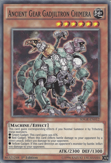 1st Edition, Common, Earth, Effect Monster, Machine, Structure Deck: Geargia Rampage Ancient Gear Gadjiltron Chimera [SDGR-EN012] Common - Trading Card World