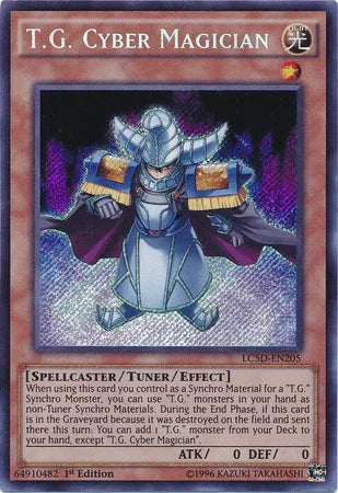 1st Edition, Legendary Collection 5D's, Light, Secret Rare, Spellcaster, Tuner/Effect Monster T.G. Cyber Magician [LC5D-EN205] Secret Rare - Trading Card World