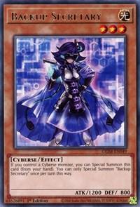 1st Edition, Cyberse, Effect Monster, Genesis Impact, Light, Rare Backup Secretary [GEIM-EN049] Rare - Trading Card World