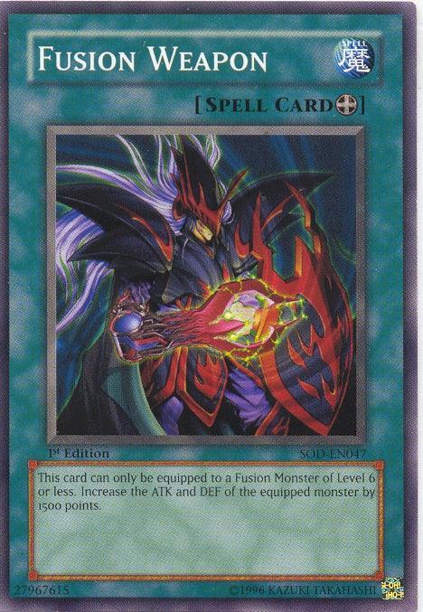 1st Edition, Common, Equip Spell, Soul of the Duelist, Spell, Unlimited Fusion Weapon [SOD-EN047] Common - Trading Card World