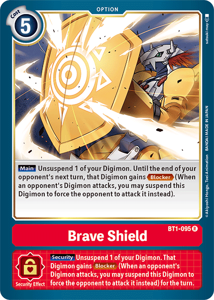 BT1-095, Option, Rare, Red, Release Special Booster Ver.1.5 Brave Shield [BT1-095] [Release Special Booster Ver.1.5] - Trading Card World