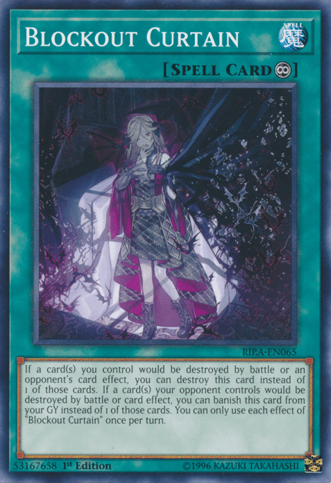 1st Edition, Common, Continuous Spell, Rising Rampage, Spell, Unlimited Blockout Curtain [RIRA-EN065] Common - Trading Card World