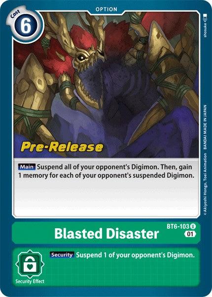 BT6-103, Double Diamond Pre-Release Cards, Green, Option, Uncommon Blasted Disaster [BT6-103] [Double Diamond Pre-Release Cards] - Trading Card World