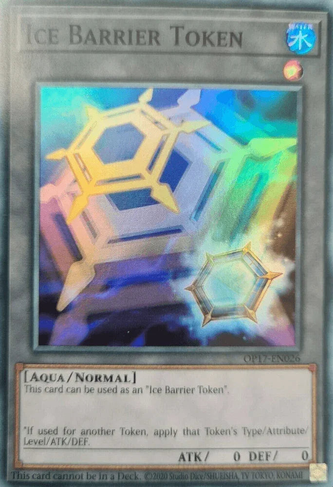 Aqua, OTS Tournament Pack 17, Super Rare, Token, Unlimited, Water Ice Barrier Token [OP17-EN026] Super Rare - Trading Card World