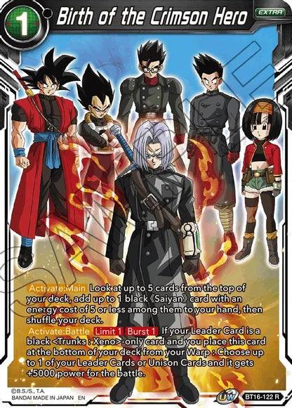 Black, BT16-122, Extra, Normal, Parallel Foil, Rare, Realm of the Gods Birth of the Crimson Hero (BT16-122) [Realm of the Gods] - Trading Card World