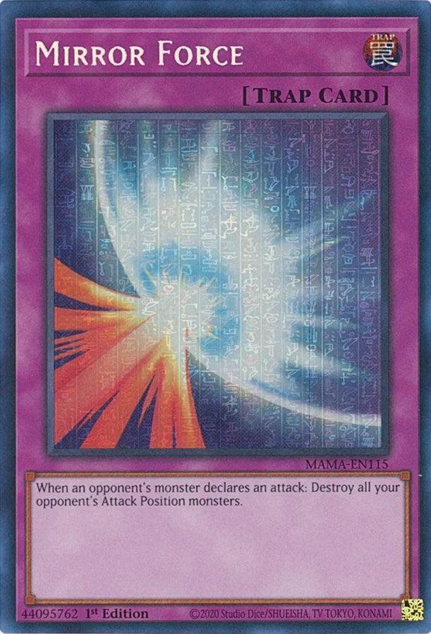1st Edition, Magnificent Mavens, Normal Trap, Secret Pharaoh's Rare, Trap Mirror Force [MAMA-EN115] Secret Pharaoh's Rare - Trading Card World