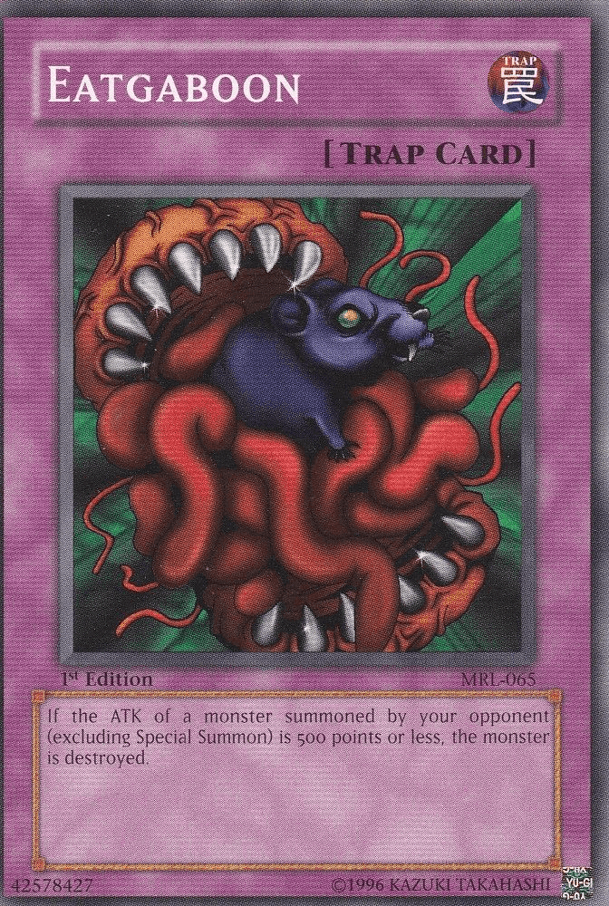 1st Edition, Common, Magic Ruler, Normal Trap, Trap, Unlimited Eatgaboon [MRL-065] Common - Trading Card World
