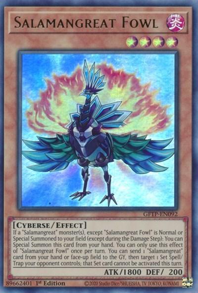 1st Edition, Cyberse, Effect Monster, Fire, Ghosts from the Past, Ultra Rare Salamangreat Fowl [GFTP-EN092] Ultra Rare - Trading Card World