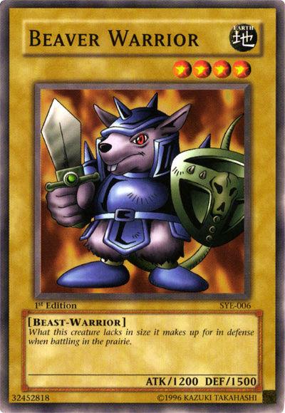 1st Edition, Beast-Warrior, Common, Earth, Normal Monster, Starter Deck: Yugi Evolution, Unlimited Beaver Warrior [SYE-006] Common - Trading Card World