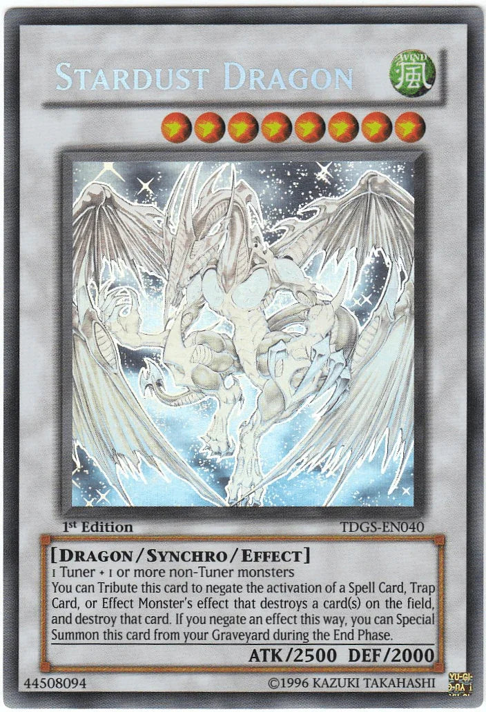 1st Edition, Dragon, Ghost Rare, Synchro/Effect Monster, The Duelist Genesis, Unlimited, Wind Stardust Dragon (Ghost) [TDGS-EN040] Ghost Rare - Trading Card World
