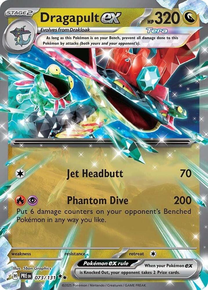 073, Double Rare, Dragon, Holofoil, Scarlet & Violet: Prismatic Evolutions Dragapult ex (073/131) [Scarlet & Violet: Prismatic Evolutions] - Trading Card World