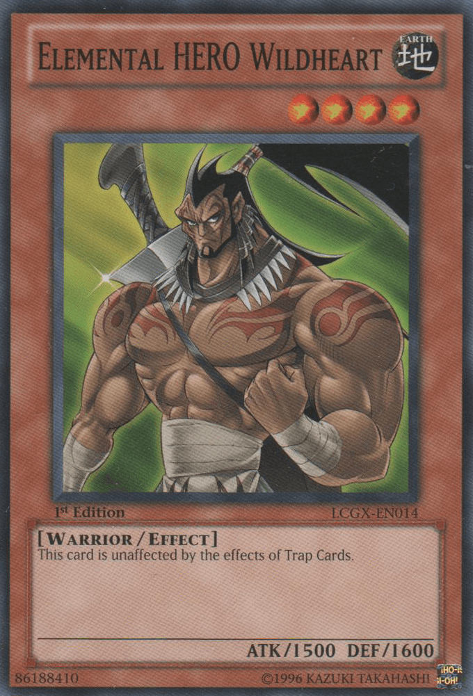 1st Edition, Common, Earth, Effect Monster, Legendary Collection 2, Unlimited, Warrior Elemental HERO Wildheart [LCGX-EN014] Common - Trading Card World