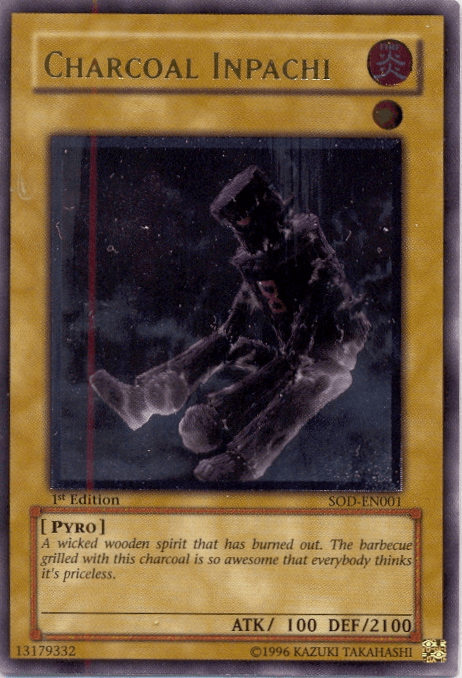 1st Edition, Fire, Normal Monster, Pyro, Soul of the Duelist, Ultimate Rare, Unlimited Charcoal Inpachi [SOD-EN001] Ultimate Rare - Trading Card World