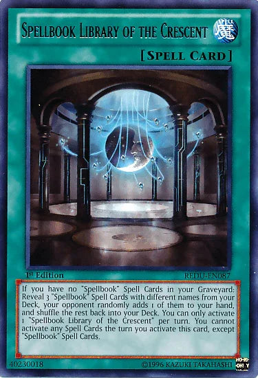 1st Edition, Normal Spell, Rare, Return of the Duelist, Spell, Unlimited Spellbook Library of the Crescent [REDU-EN087] Rare - Trading Card World