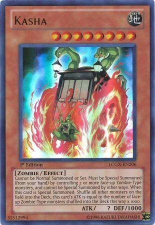 1st Edition, Earth, Effect Monster, Legendary Collection 2, Ultra Rare, Unlimited, Zombie Kasha [LCGX-EN206] Ultra Rare - Trading Card World