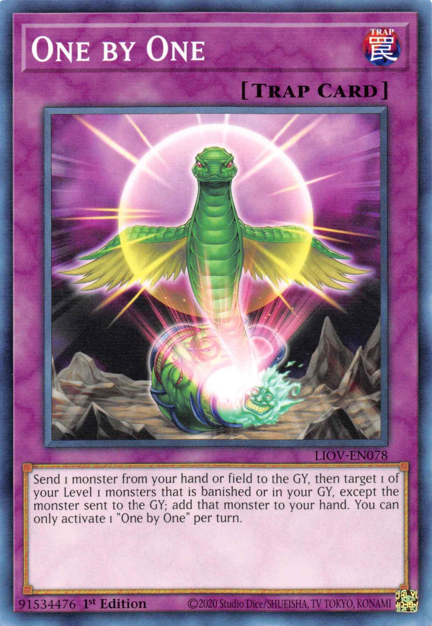1st Edition, Common, Lightning Overdrive, Normal Trap, Trap One by One [LIOV-EN078] Common - Trading Card World