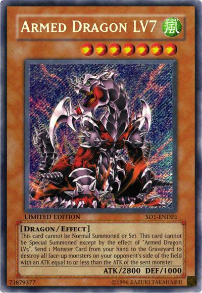 Dragon, Effect Monster, Limited, Secret Rare, Structure Deck: Deluxe Edition, Wind Armed Dragon Lv7 [SD1-ENDE1] Secret Rare - Trading Card World