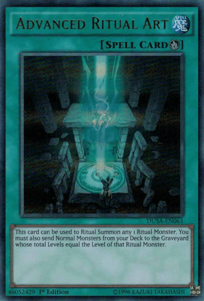 1st Edition, Duelist Saga, Ritual Spell, Spell, Ultra Rare Advanced Ritual Art [DUSA-EN063] Ultra Rare - Trading Card World