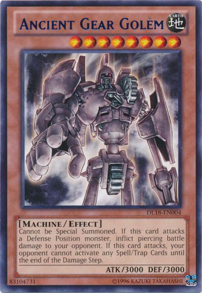 Duelist League Promo, Earth, Effect Monster, Machine, Rare, Unlimited Ancient Gear Golem (Red) [DL18-EN004] Rare - Trading Card World