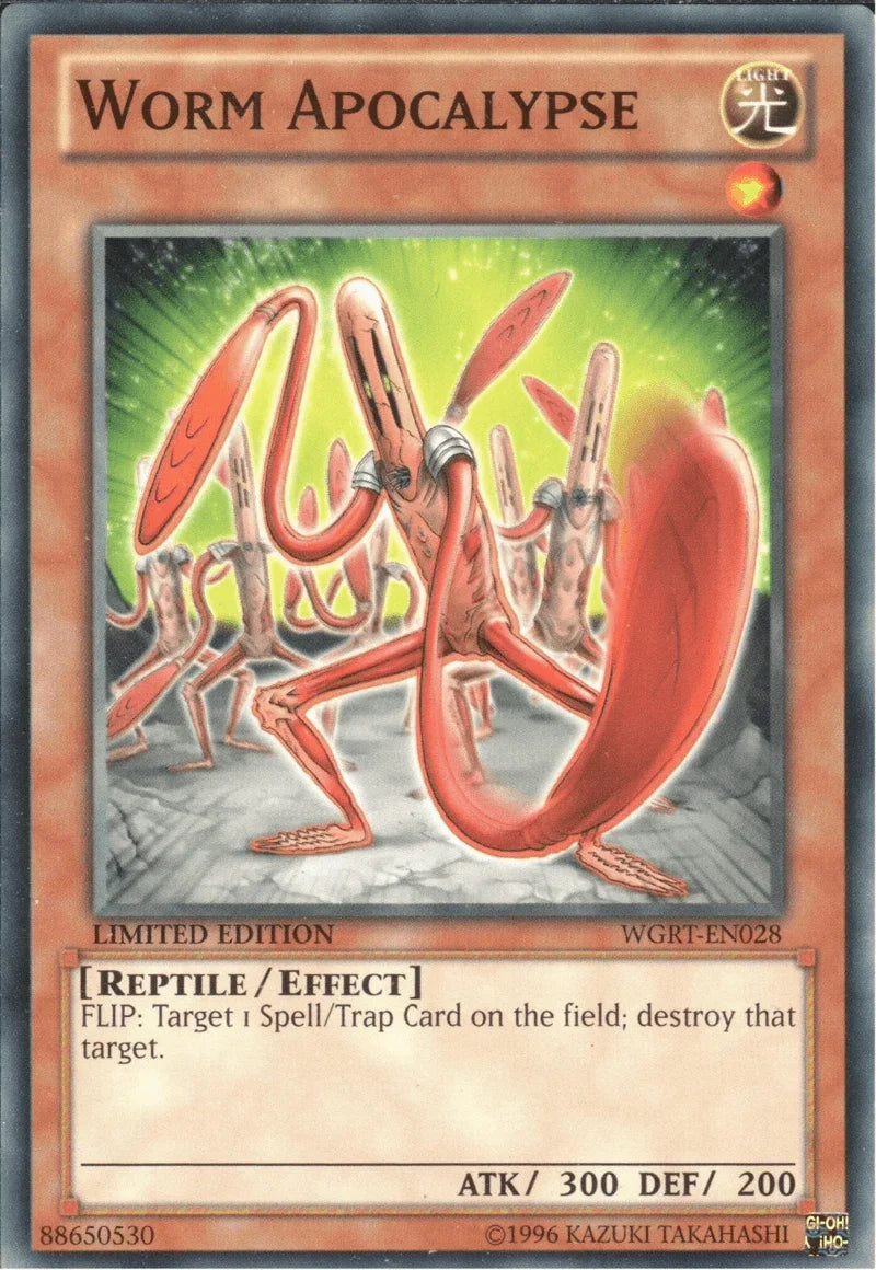 Battle Pack 2: War of the Giants Reinforcements, Common, Flip monster, Light, Limited Worm Apocalypse [WGRT-EN028] Common - Trading Card World
