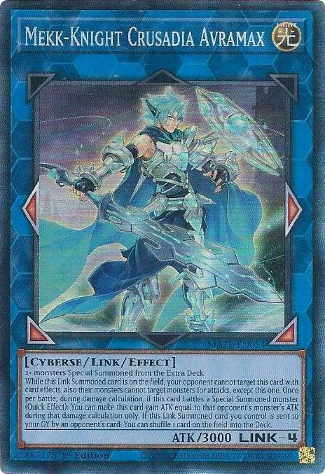 1st Edition, Collector's Rare, Cyberse, Light, Link/Effect Monster, Maze of Memories Mekk-Knight Crusadia Avramax [MAZE-EN054] Collector's Rare - Trading Card World