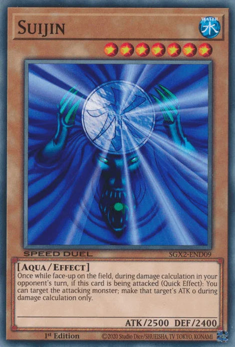 1st Edition, Aqua, Common, Effect Monster, Speed Duel GX: Midterm Paradox, Water Suijin [SGX2-END09] Common - Trading Card World