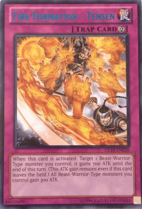Continuous Trap, Duelist League Promo, Rare, Trap, Unlimited Fire Formation - Tensen (Blue) [DL18-EN020] Rare - Trading Card World