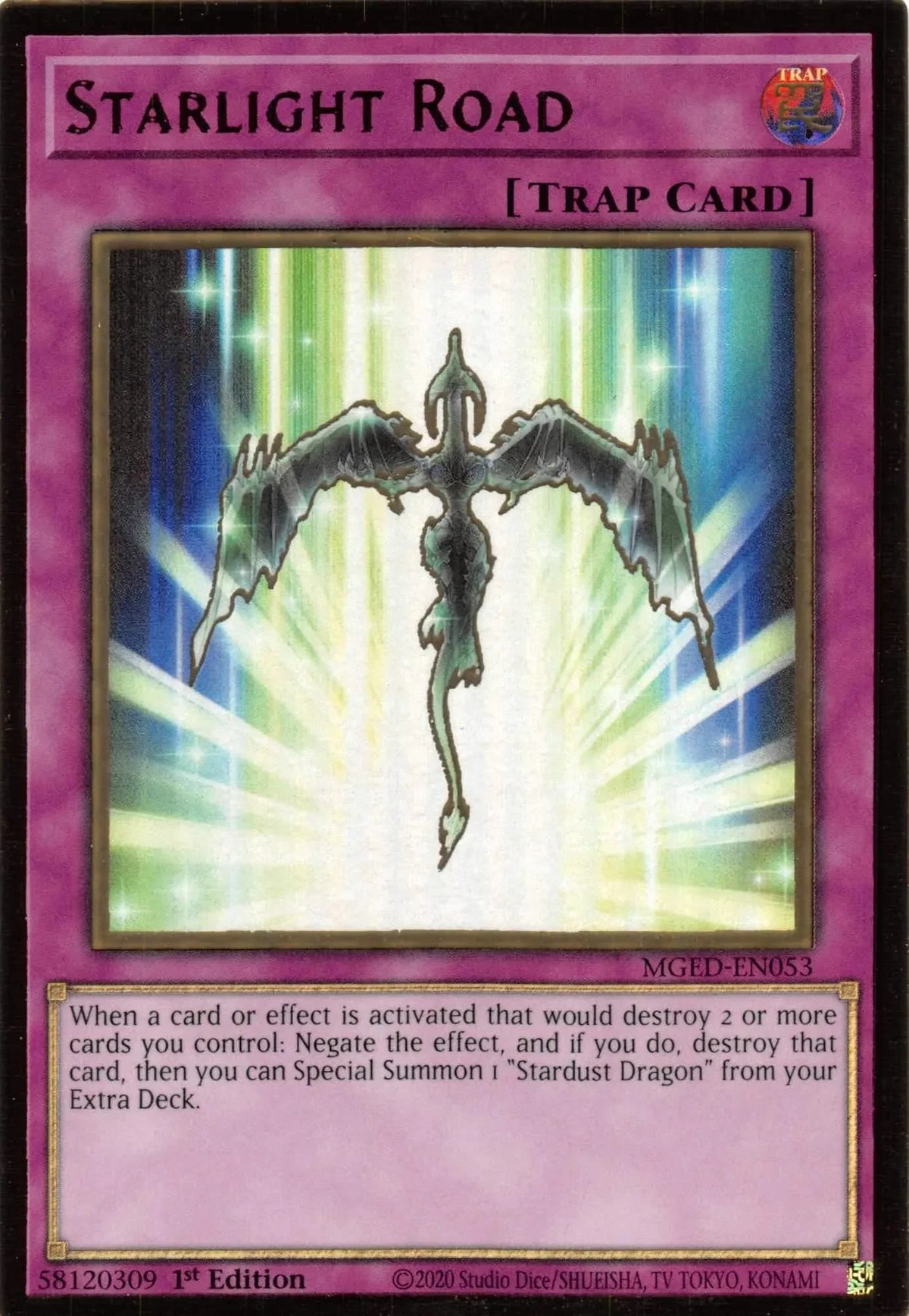 1st Edition, Gold Rare, Maximum Gold: El Dorado, Normal Trap, Trap Starlight Road [MGED-EN053] Gold Rare - Trading Card World