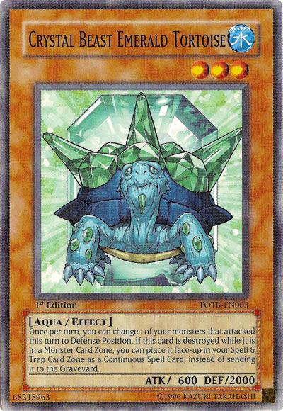 1st Edition, Aqua, Common, Effect Monster, Force of the Breaker, Unlimited, Water Crystal Beast Emerald Tortoise [FOTB-EN003] Common - Trading Card World