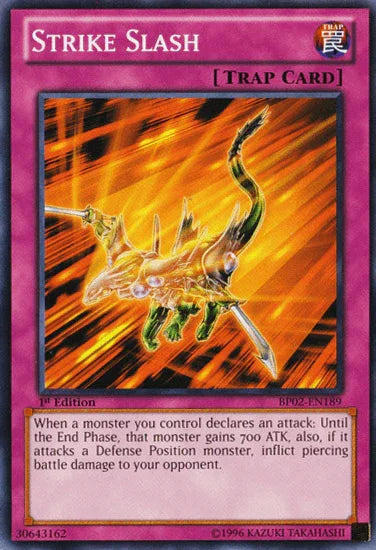 1st Edition, Battle Pack 2: War of the Giants, Mosaic Rare, Normal Trap, Trap, Unlimited Strike Slash [BP02-EN189] Mosaic Rare - Trading Card World