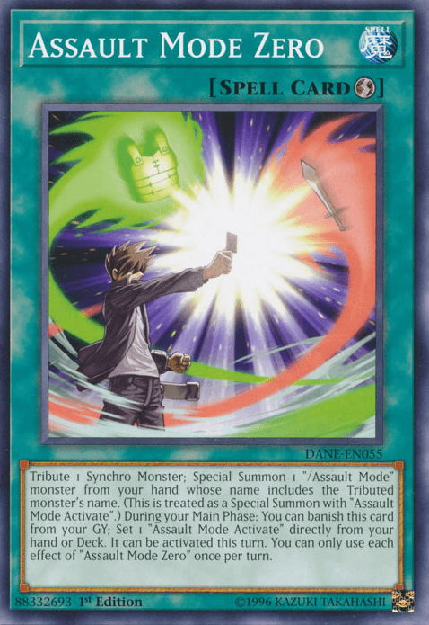 1st Edition, Common, Dark Neostorm, Quick Play Spell, Spell, Unlimited Assault Mode Zero [DANE-EN055] Common - Trading Card World